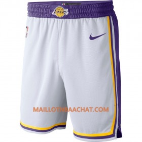 Los Angeles Lakers Homme Shorts Blanc 2018-19 Nike Swingman